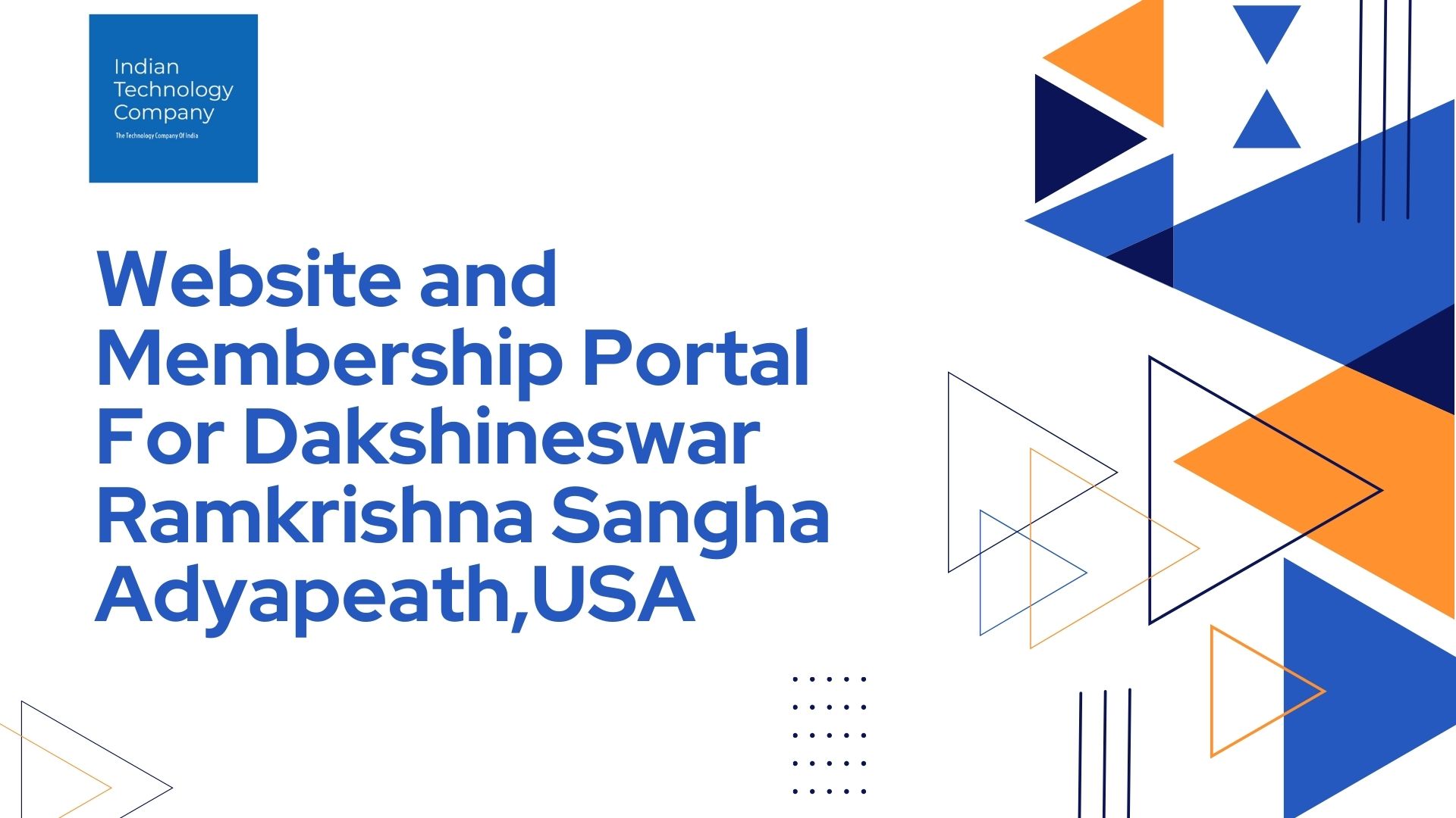 Blue and Orange Triangle Geometric Business Case Study Presentation